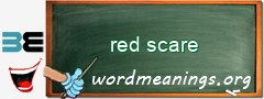 WordMeaning blackboard for red scare